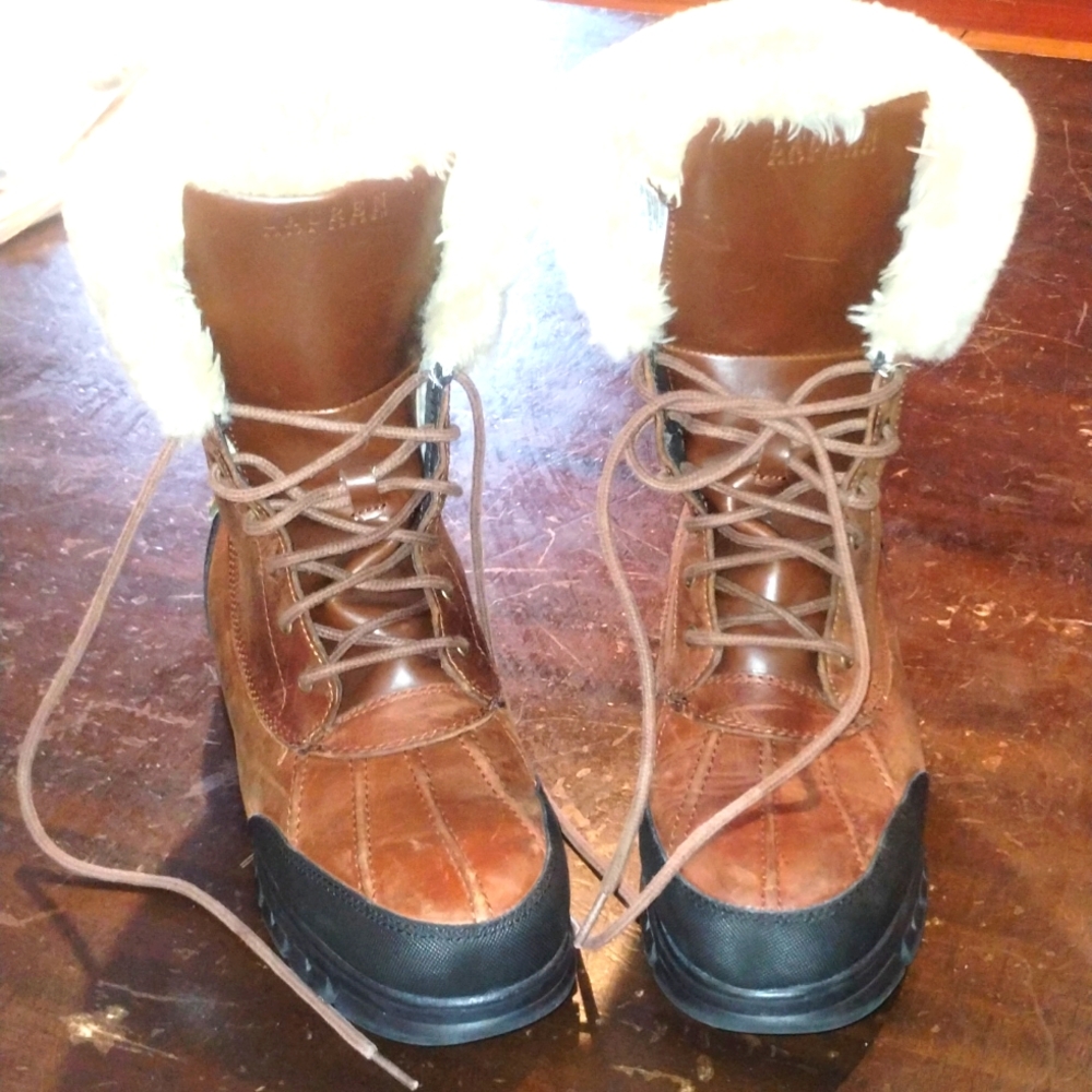 Lauren Ralph Lauren Brown and Black Winter Boots
